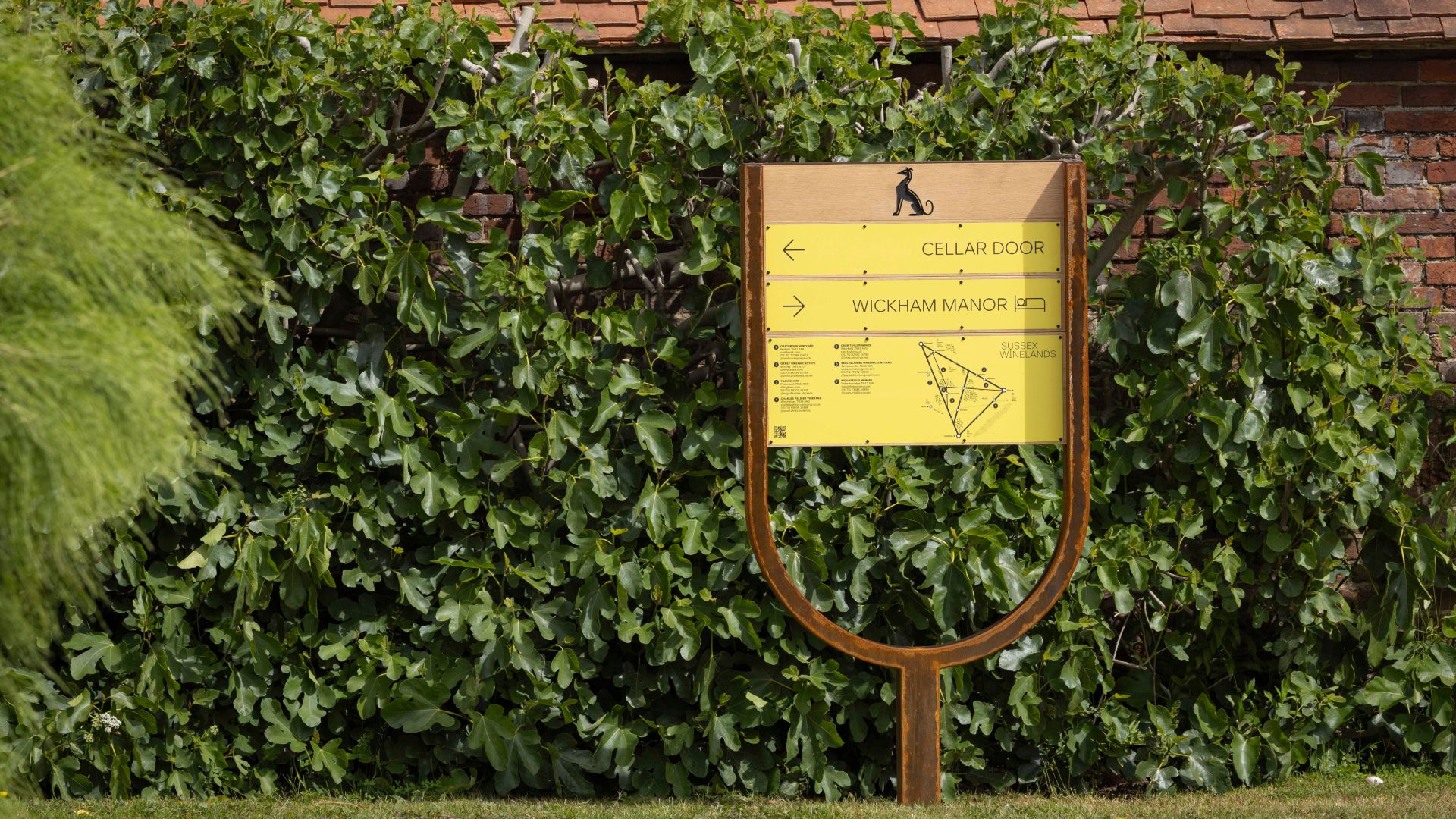 The Sussex Winelands signage installed at Charles Palmer Vineyards